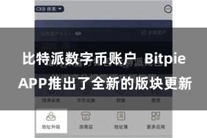 比特派数字币账户  Bitpie APP推出了全新的版块更新