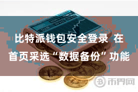 比特派钱包安全登录  在首页采选“数据备份”功能
