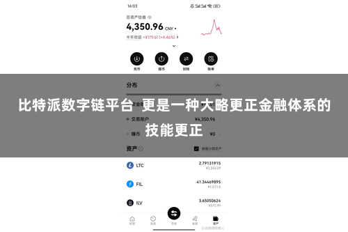 比特派数字链平台  更是一种大略更正金融体系的技能更正
