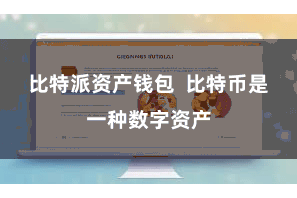 比特派资产钱包  比特币是一种数字资产
